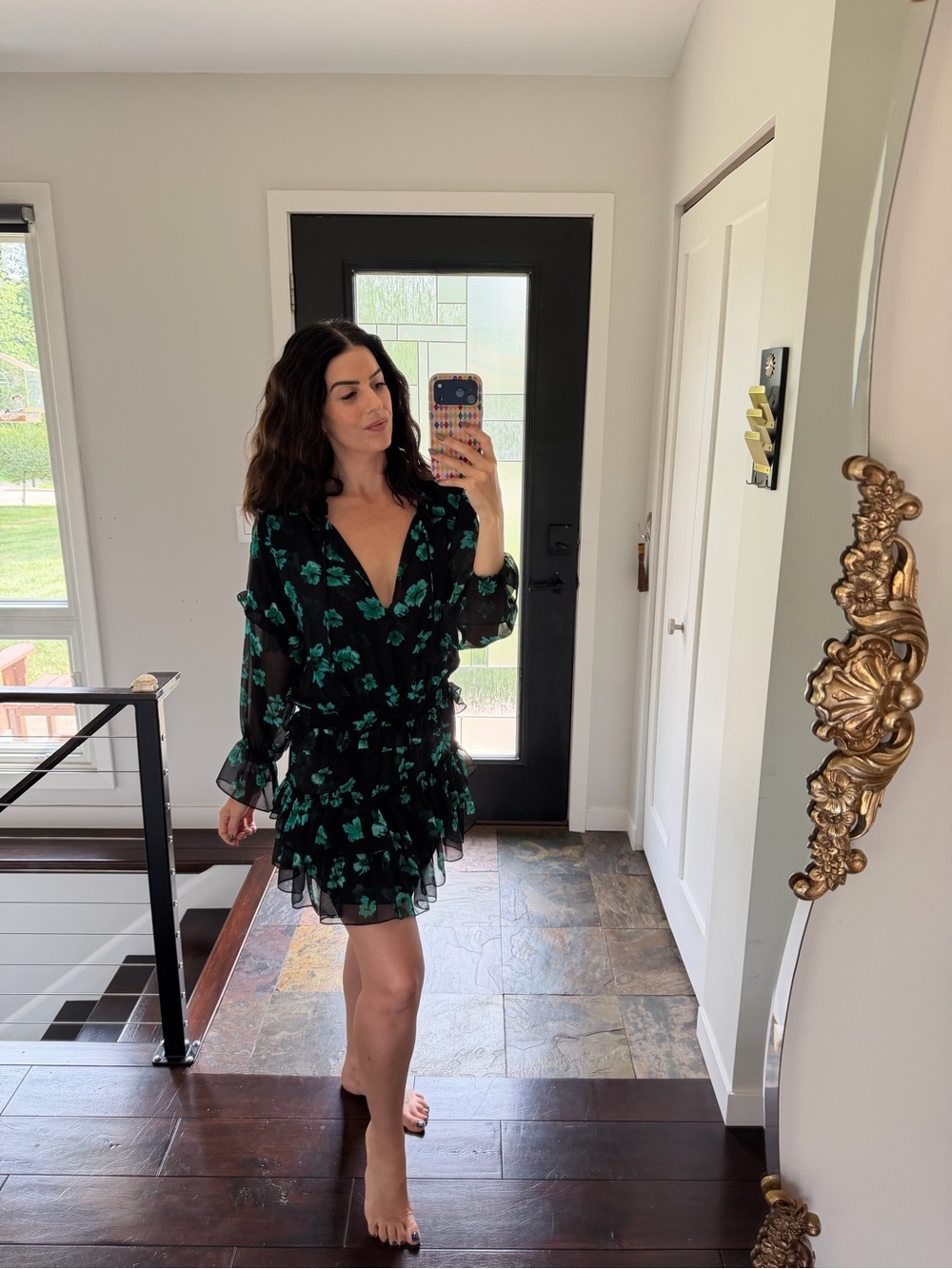 MISA Los Angeles Ruffle Mini Cocktail Dress - Picture 3 of 5
